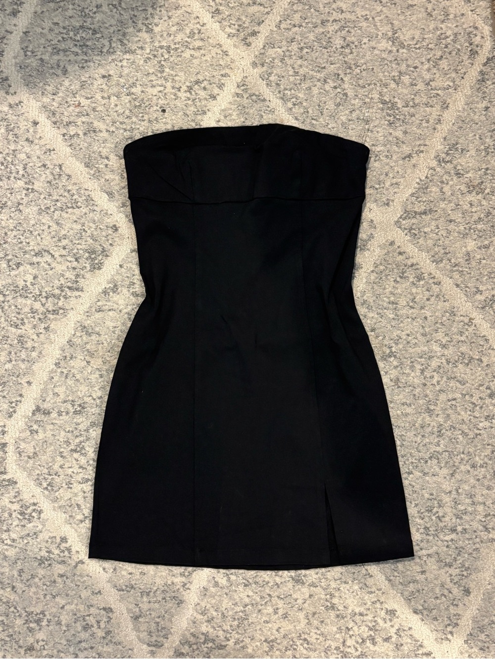 Strapless Black Mini Dress